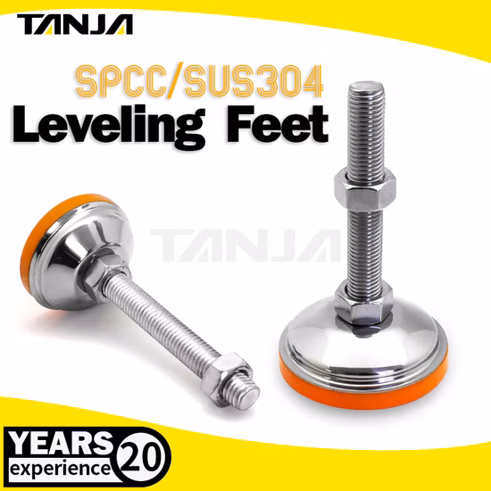 Fixed Adjustable Leveling Foot for Furniture Conveyor Equipment Machine Steel Table Rubber Feet for Industrial