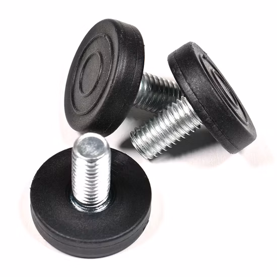 Carbon Steel Nylon Round Smooth Head M8X20 8X25 Flat Adjustable Leveling Feet