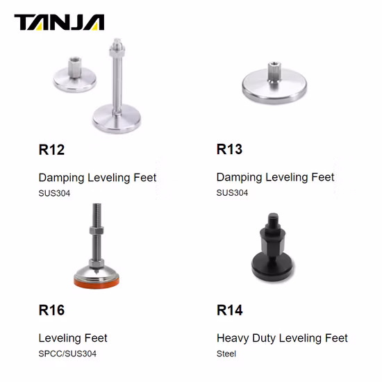 Customized Stainless Steel Machine Cabinet Leg M12 M16 M20 Steel Foot Adjustable Leveling Foot Leveler Machine Feet
